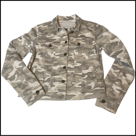 NWT SANCTUARY BEIGE CAMO KYLIE DENIM JACKET S - Picture 6 of 12